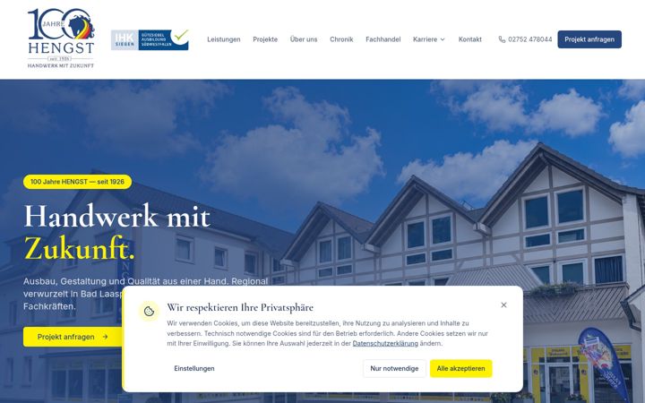 Screenshot of hengst.gmbh