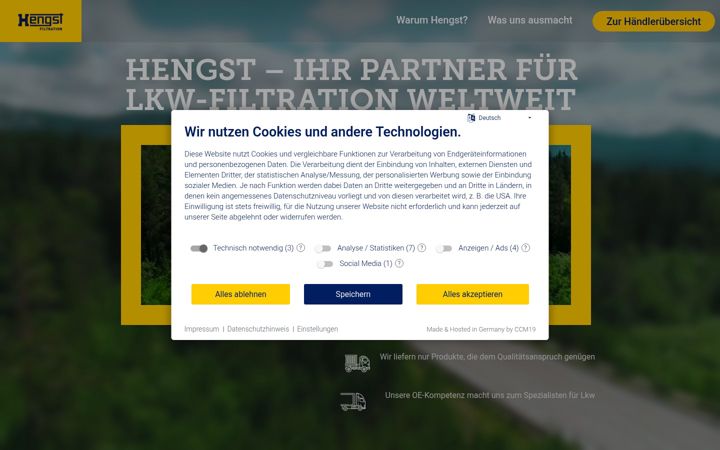 Screenshot of hengst360.de