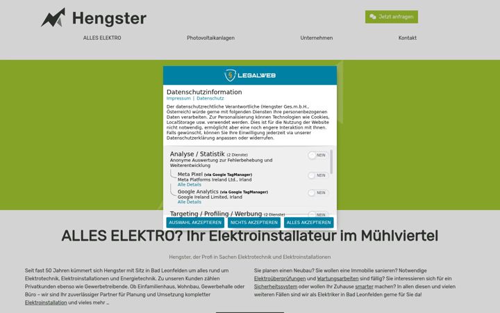 Screenshot of hengster.at