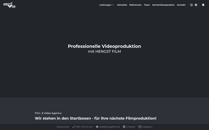Screenshot of hengstfilm.de