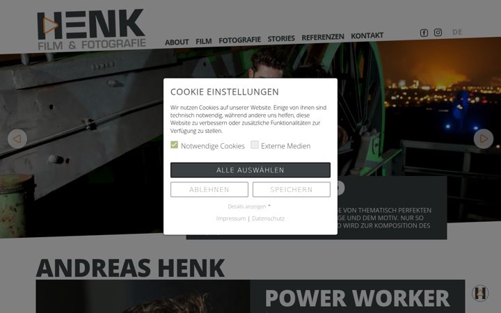 Screenshot of henk-fotografie.de
