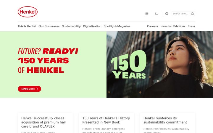 Captura de ecrã de henkel.com