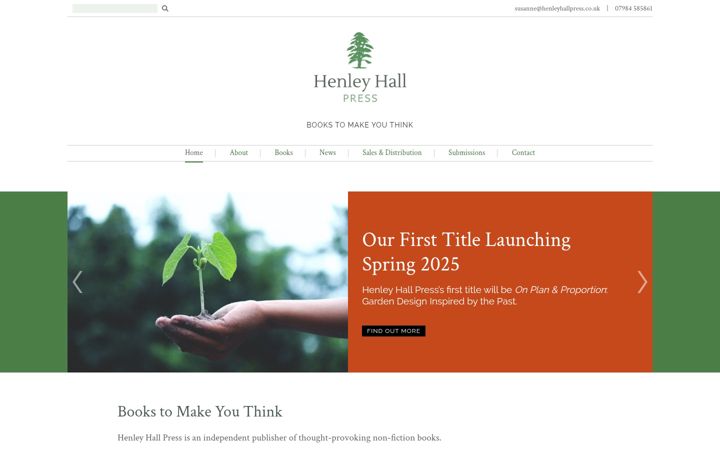 Screenshot of henleyhallpress.co.uk