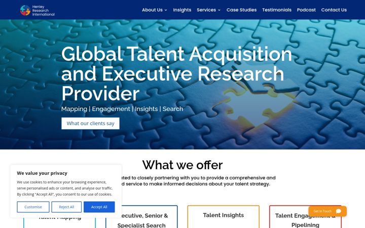 Screenshot of henleyresearch.com