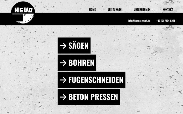 Screenshot of henne-gmbh.de