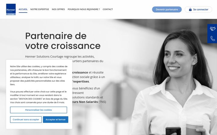 Screenshot of henner-solutions-courtage.com