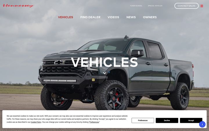 Screenshot of hennesseycollection.com