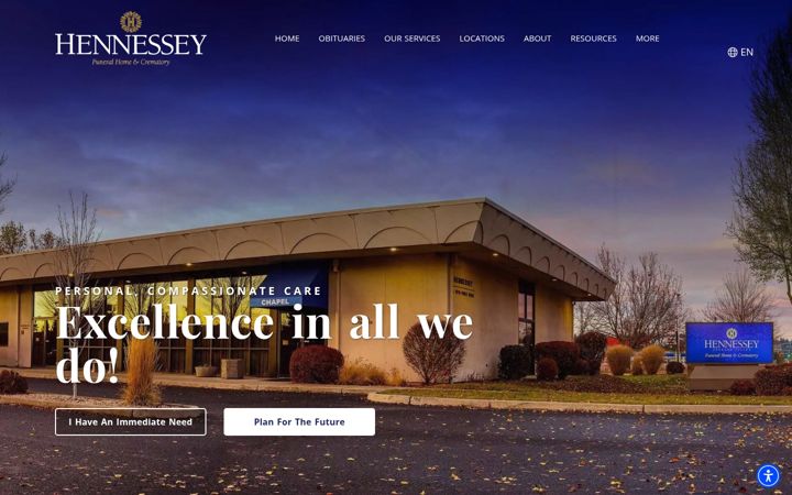 Screenshot of hennesseyfh.com
