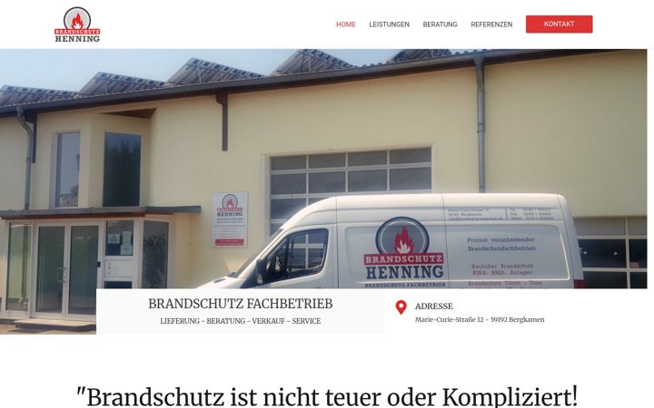 Screenshot of henning-brandschutz.de