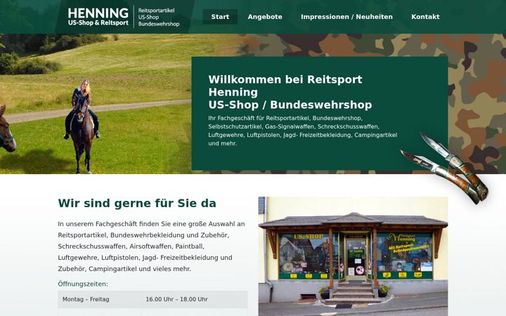 Screenshot of henning-reitsport.de