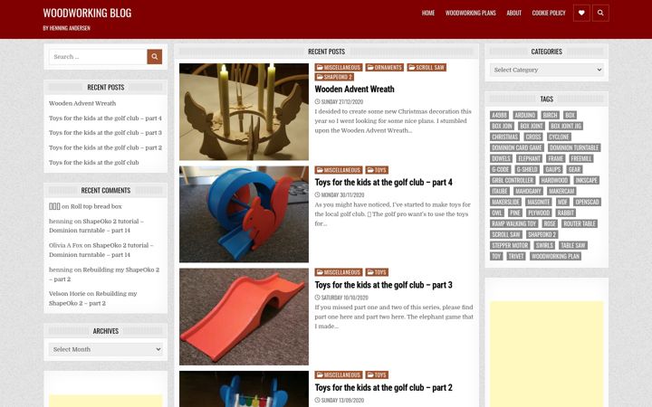 Screenshot of henningandersen.com