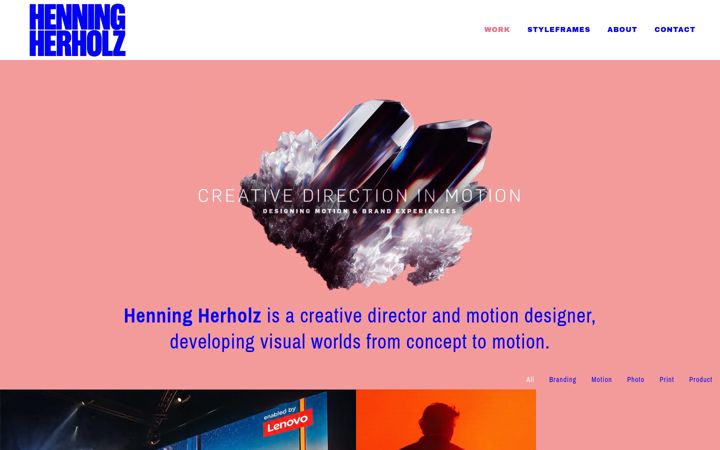 Screenshot of henningherholz.com