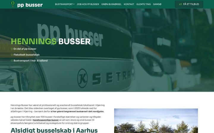 Screenshot of henningsbusser.dk