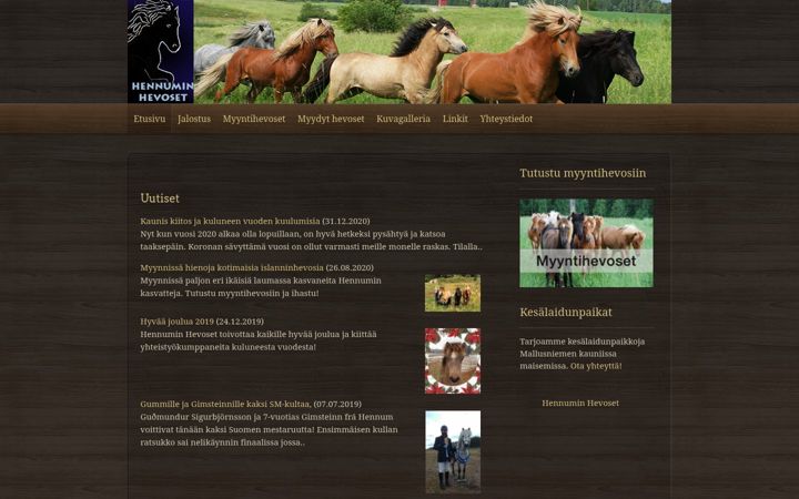 Screenshot of hennum.fi