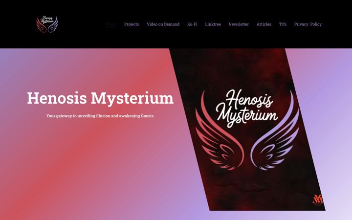 Screenshot of henosismysterium.com