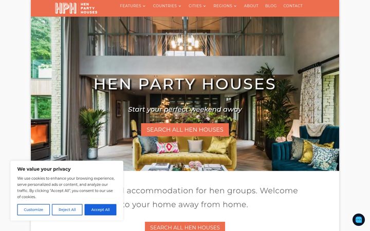 Skærmbillede af henparty-houses.com