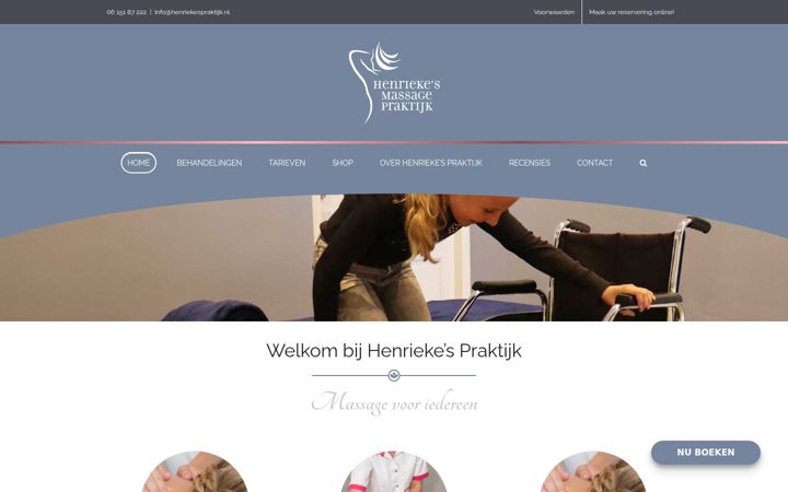 Screenshot of henriekespraktijk.nl