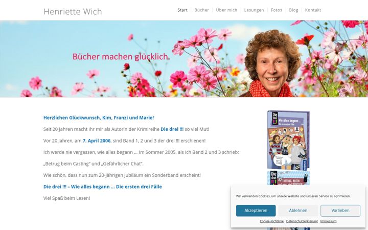 Screenshot of henriette-wich.de