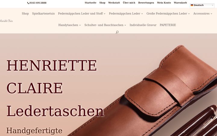 Screenshot of henrietteclaire.de
