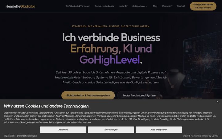 Screenshot of henriettegladiator.de