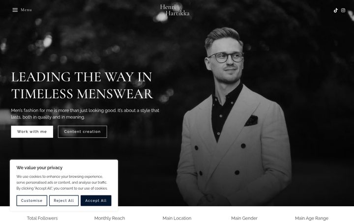Screenshot of henrihartikka.com