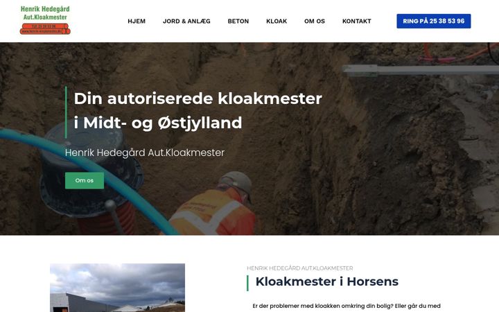 Ekrānuzņēmums no henrik-kloakmester.dk