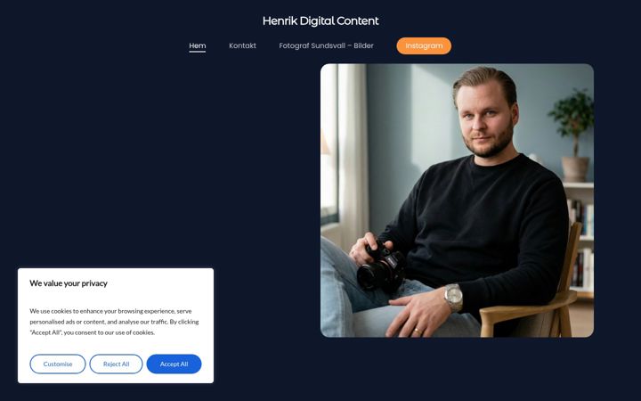 Screenshot of henrikbodin.com