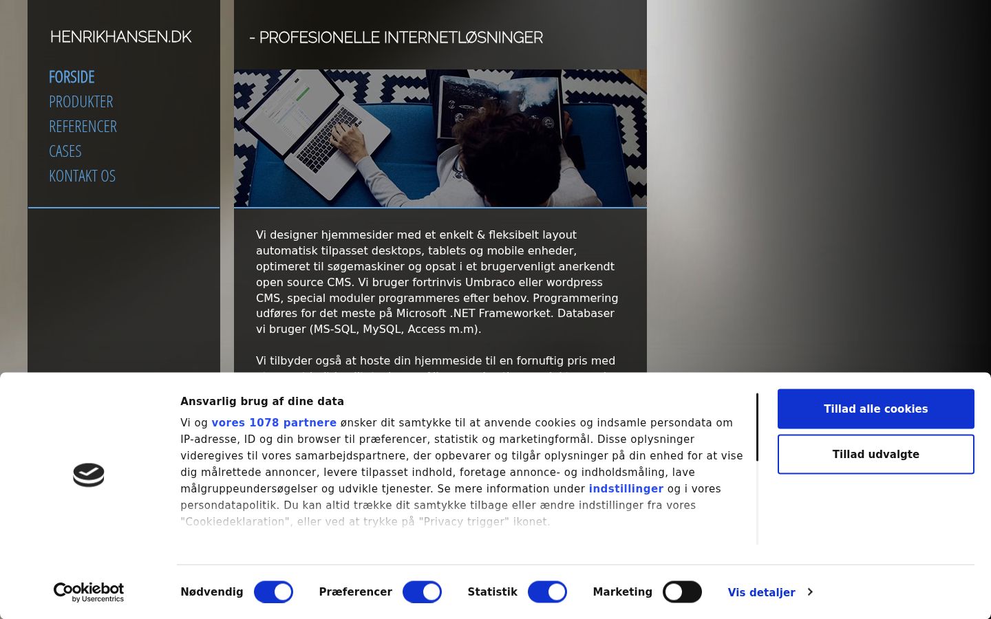 Screenshot des Einwilligungsbanners vor jeglicher Interaktion