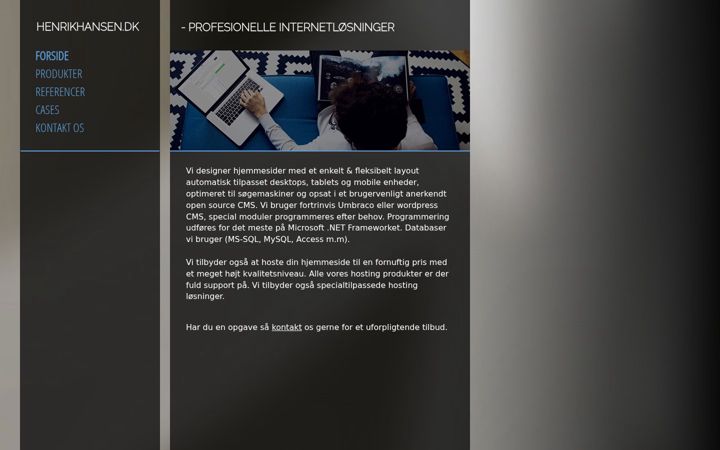 Screenshot of henrikhansen.dk