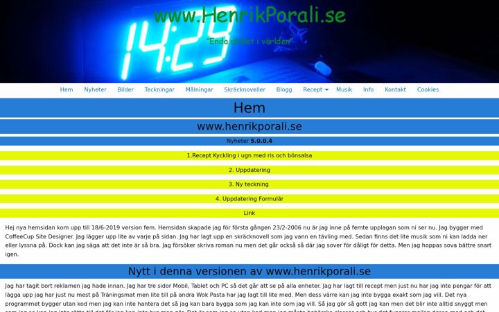 Screenshot of henrikporali.se