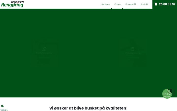 Screenshot of henriksenrengoering.dk