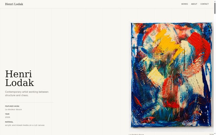 Screenshot of henrilodak.com