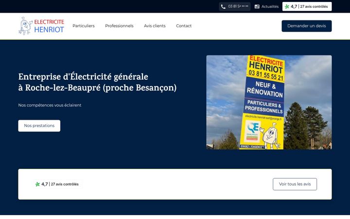 Screenshot of henriot-electricite.fr