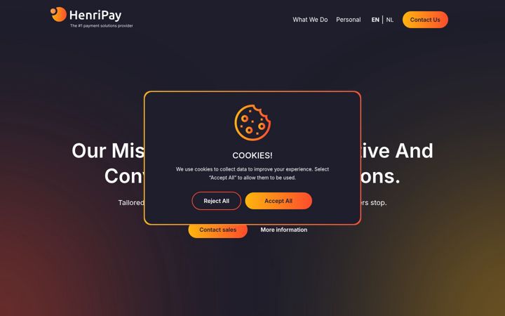 Screenshot of henripay.com
