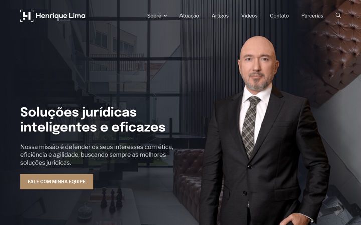 Screenshot of henriquelimaadvogado.com.br