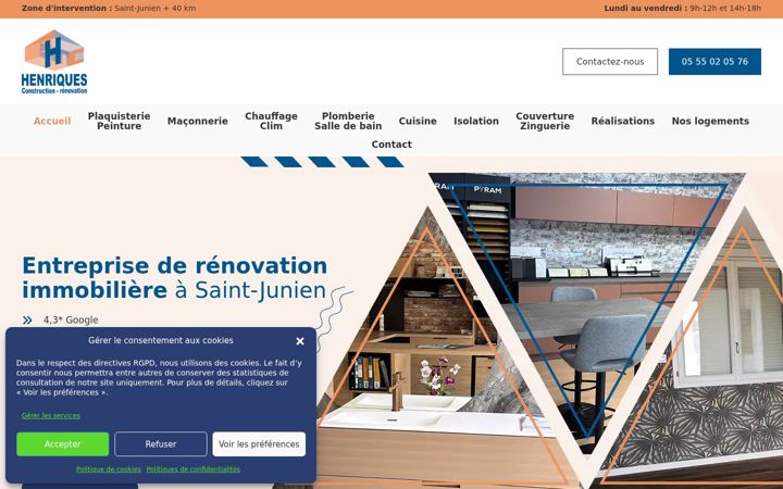 Screenshot of henriques-construction-renovation.com