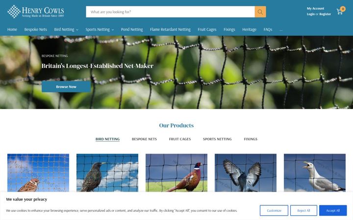 Screenshot of henrycowls.net