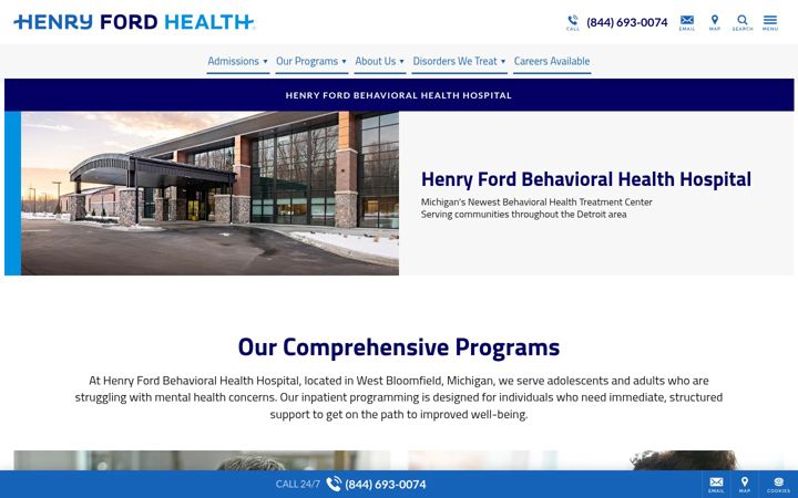 Screenshot of henryfordbhh.com