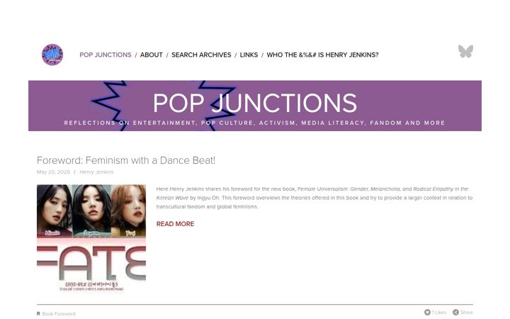 Screenshot of henryjenkins.org