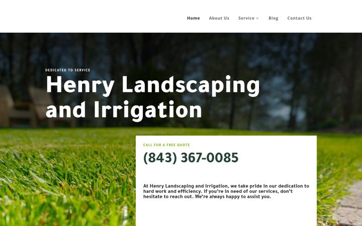 Screenshot of henrylandscaping.com