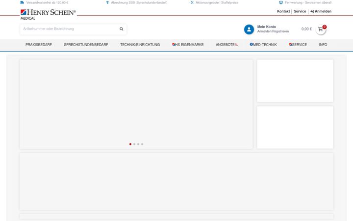 Screenshot of henryschein-med.de