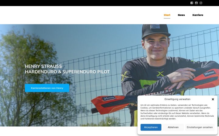 Screenshot of henrystrauss.com
