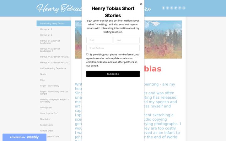 Screenshot of henrytobias.com