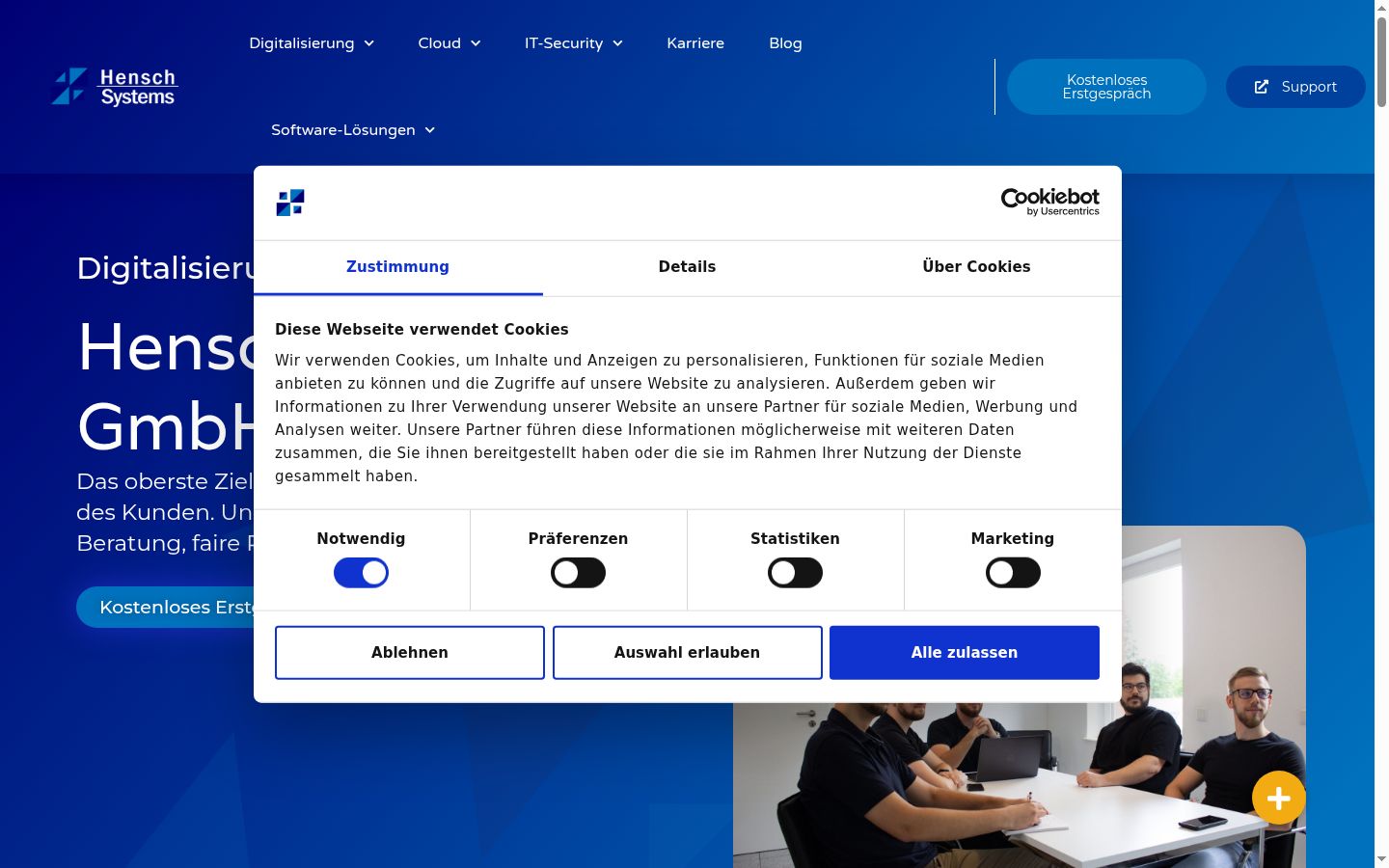 Screenshot tal-banner tal-kunsens muri qabel kwalunkwe interazzjoni
