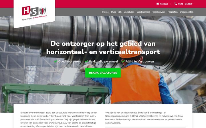 Screenshot of hensdetacheringen.nl