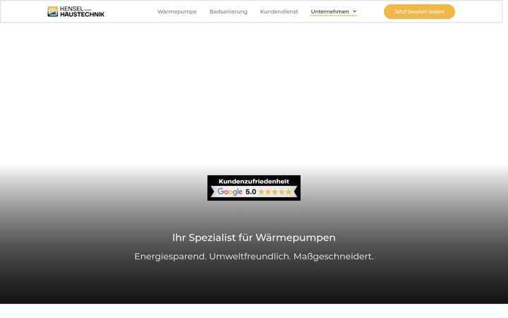 Screenshot of hensel-haustechnik.com