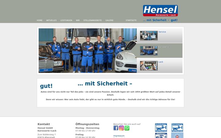 Screenshot of hensel-karosseriebau.de