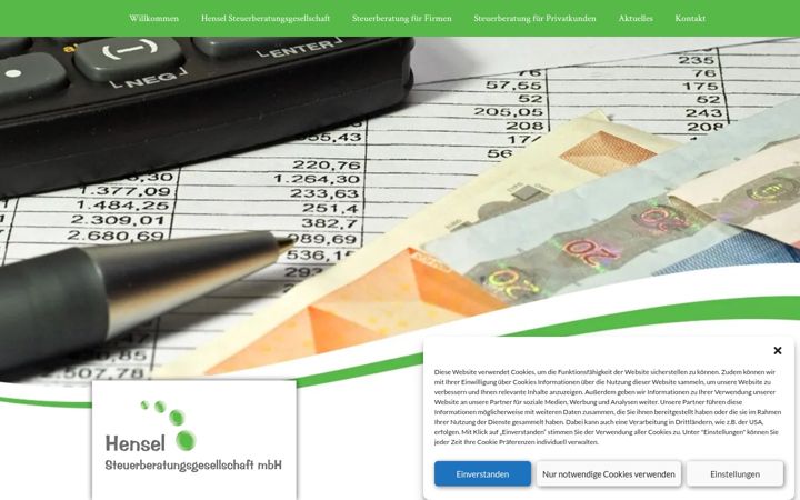 Screenshot of hensel-steuerberatung.de