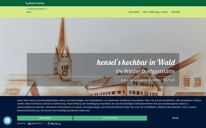 Screenshot of hensels-kochbar.de