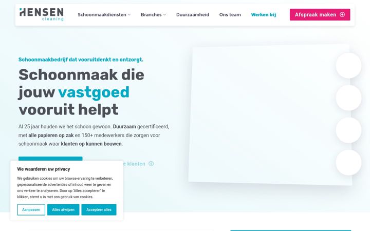 Screenshot of hensencleaning.nl